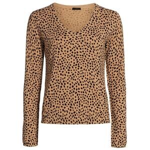 ATM Anthony Thomas Melillo‎ Cheetah Print Cotton Cashmere Sweater Size XS